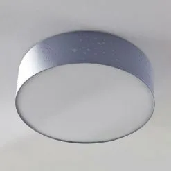 LAMPENWELT Plafonnier Tissu à Intensité Variable 'Umma' En Textile Pour Salon & Salle à Manger - Gris, Nickel Satiné 7 LAMPENWELT Plafonnier Tissu à Intensité Variable 'Umma' En Textile Pour Salon & Salle à Manger - Gris, Nickel Satiné -LAMPENWELT Soldes Boutique 13704858 4