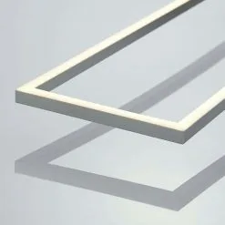 LAMPENWELT LED Plafonnier à Intensité Variable 'Quadra' En Inox Pour Salon & Salle à Manger - Acier Inoxydable, Blanc -LAMPENWELT Soldes Boutique 13704952 4