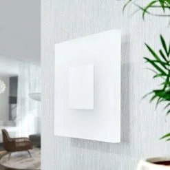 LAMPENWELT LED Applique Murale 'Berlind' Pour Salon & Salle à Manger - Blanc Opale, Argenté -LAMPENWELT Soldes Boutique 13722541 2