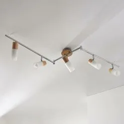 LAMPENWELT LED Plafonnier 'Christoph' En Bois Pour Chambre à Coucher - Blanc, Bois Clair -LAMPENWELT Soldes Boutique 13750937 4