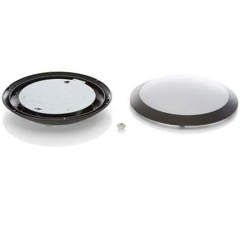 LAMPENWELT LED Plafonnier Extérieur 'Naira' - Gris Foncé (RAL 7024), Blanc 4 LAMPENWELT LED Plafonnier Extérieur 'Naira' - Gris Foncé (RAL 7024), Blanc – Image 4