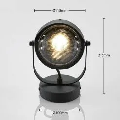 LAMPENWELT Spot à Intensité Variable 'Henega' En Métal Pour Salon & Salle à Manger - Noir -LAMPENWELT Soldes Boutique 17166602 3