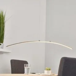 LAMPENWELT LED Suspension 'Iven' En Métal Pour Salon & Salle à Manger - Nickel Satiné, Gris Argenté, Blanc Satiné -LAMPENWELT Soldes Boutique 3097833 2