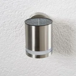 LAMPENWELT LED Applique Murale Solaire 'Salma' En Inox - Inox -LAMPENWELT Soldes Boutique 3097865 3