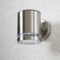 LAMPENWELT LED Applique Murale Solaire 'Salma' En Inox - Inox -LAMPENWELT Soldes Boutique 3097865 4