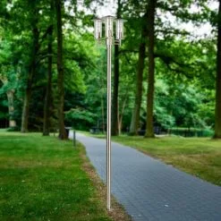 LAMPENWELT Lampadaire Extérieur 'Filko' En Inox - Inox, Transparent -LAMPENWELT Soldes Boutique 3097968 3