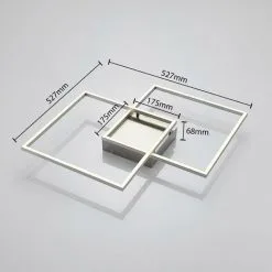 LAMPENWELT LED Plafonnier 'Mirac' En Métal Pour Salon & Salle à Manger - Inox, Blanc -LAMPENWELT Soldes Boutique 3313703 3