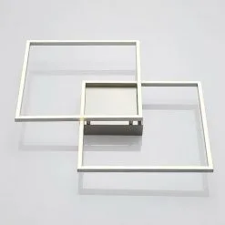 LAMPENWELT LED Plafonnier 'Mirac' En Métal Pour Salon & Salle à Manger - Inox, Blanc -LAMPENWELT Soldes Boutique 3313703 4