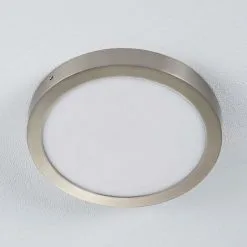 LAMPENWELT LED Plafonnier 'Milea' Pour Cuisine - Blanc, Nickel Satiné 7 LAMPENWELT LED Plafonnier 'Milea' Pour Cuisine - Blanc, Nickel Satiné -LAMPENWELT Soldes Boutique 3938561 4