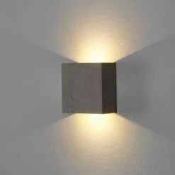 LAMPENWELT LED Applique Murale En Béton 'Yva' Pour Couloir - Gris -LAMPENWELT Soldes Boutique 3938580 3