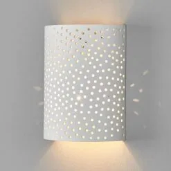 LAMPENWELT Plafonnier LED à Intensité Variable 'Jiru' En Plâtre Pour Couloir - Blanc -LAMPENWELT Soldes Boutique 3938586 3