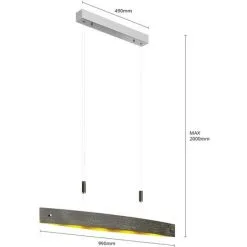 LAMPENWELT LED Suspension (Avec Variateur D'intensité Tactile) à Intensité Variable 'Lio' En Métal Pour Salon & Salle à Manger - Noir, Doré -LAMPENWELT Soldes Boutique 3938596 4
