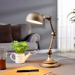 LAMPENWELT Lampe à Poser 'Ellisen' En Métal Pour Salon & Salle à Manger - Bronze 5 LAMPENWELT Lampe à Poser 'Ellisen' En Métal Pour Salon & Salle à Manger - Bronze -LAMPENWELT Soldes Boutique 3938610 2