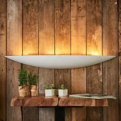 LAMPENWELT Applique Murale à Intensité Variable 'Tommi' En Plâtre Pour Salon & Salle à Manger - Blanc