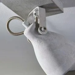 LAMPENWELT LED Plafonnier En Béton 'Kadiga' Pour Salon & Salle à Manger - Gris Béton -LAMPENWELT Soldes Boutique 3938634 4