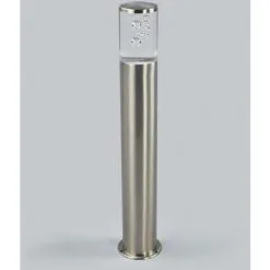 LAMPENWELT LED Borne Eclairage Exterieur 'Belen' - Inox, Transparent -LAMPENWELT Soldes Boutique 3938720 3