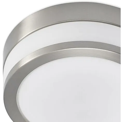 LAMPENWELT Plafonnier Salle De Bain à Intensité Variable 'Flavi' En Métal Pour Salle De Bain - Blanc Opale, Nickel Mat 4 LAMPENWELT Plafonnier Salle De Bain à Intensité Variable 'Flavi' En Métal Pour Salle De Bain - Blanc Opale, Nickel Mat – Image 4