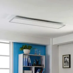 LAMPENWELT LED Plafonnier 'Arthur' Pour Salon & Salle à Manger - Argenté, Blanc -LAMPENWELT Soldes Boutique 5447368 2