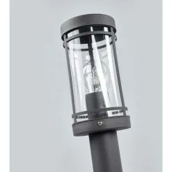 LAMPENWELT Luminaire Extérieur 'Djori' En Inox - Gris Foncé, Transparent -LAMPENWELT Soldes Boutique 5447395 4