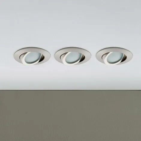 LAMPENWELT LED Spot Encastrable 'Andrej' Pour Salon & Salle à Manger - Nickel Mat, Transparent 3 LAMPENWELT LED Spot Encastrable 'Andrej' Pour Salon & Salle à Manger - Nickel Mat, Transparent – Image 3