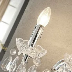 LAMPENWELT Applique Murale à Intensité Variable 'Merida' Pour Salon & Salle à Manger - Transparent, Chromé -LAMPENWELT Soldes Boutique 5447470 3