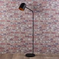 LAMPENWELT Lampadaire 'Morik' En Métal Pour Salon & Salle à Manger - Noir, Doré -LAMPENWELT Soldes Boutique 5447921 3