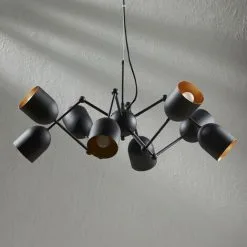 LAMPENWELT LED Suspension à Intensité Variable 'Morik' En Métal Pour Salon & Salle à Manger - Noir, Doré -LAMPENWELT Soldes Boutique 5447941 2