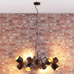 LAMPENWELT LED Suspension à Intensité Variable 'Morik' En Métal Pour Salon & Salle à Manger - Noir, Doré -LAMPENWELT Soldes Boutique 5447941 4