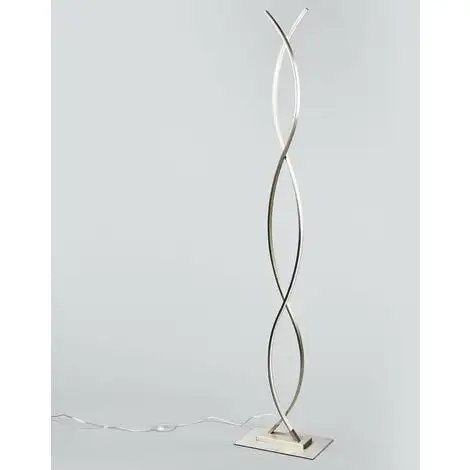 LAMPENWELT LED Lampadaire 'Bobi' En Aluminium Pour Salon & Salle à Manger - Nickel Mat, Blanc 3 LAMPENWELT LED Lampadaire 'Bobi' En Aluminium Pour Salon & Salle à Manger - Nickel Mat, Blanc – Image 3