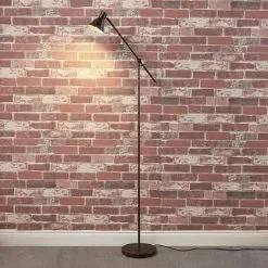 LAMPENWELT LED Lampadaire à Intensité Variable 'Zera' En Métal Pour Salon & Salle à Manger - Aspect Rouillé Antique, Doré -LAMPENWELT Soldes Boutique 8028303 2