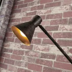 LAMPENWELT LED Lampadaire à Intensité Variable 'Zera' En Métal Pour Salon & Salle à Manger - Aspect Rouillé Antique, Doré -LAMPENWELT Soldes Boutique 8028303 3