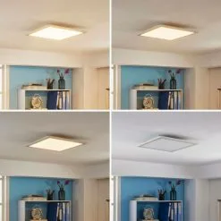 LAMPENWELT LED Plafonnier à Intensité Variable 'Enja' En Aluminium Pour Bureau - Blanc -LAMPENWELT Soldes Boutique 8028305 2