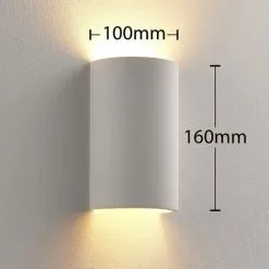 LAMPENWELT Applique Murale à Intensité Variable 'Colja' En Plâtre Pour Salon & Salle à Manger - Blanc 6 LAMPENWELT Applique Murale à Intensité Variable 'Colja' En Plâtre Pour Salon & Salle à Manger - Blanc -LAMPENWELT Soldes Boutique 8033593 3