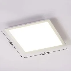 LAMPENWELT LED Plafonnier à Intensité Variable 'Lysander' En Aluminium Pour Bureau - Argenté, Blanc -LAMPENWELT Soldes Boutique 8033680 4