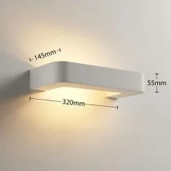 LAMPENWELT LED Applique Murale à Intensité Variable 'Julika' En Plâtre Pour Salon & Salle à Manger - Blanc -LAMPENWELT Soldes Boutique 8039562 4