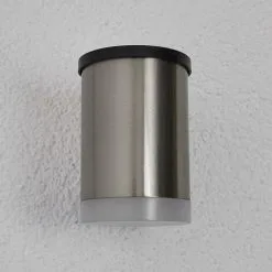 LAMPENWELT LED Applique Murale Solaire 'Tyson' En Inox - Inox, Satiné -LAMPENWELT Soldes Boutique 8039598 3