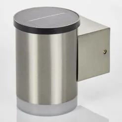 LAMPENWELT LED Applique Murale Solaire 'Tyson' En Inox - Inox, Satiné -LAMPENWELT Soldes Boutique 8039598 4