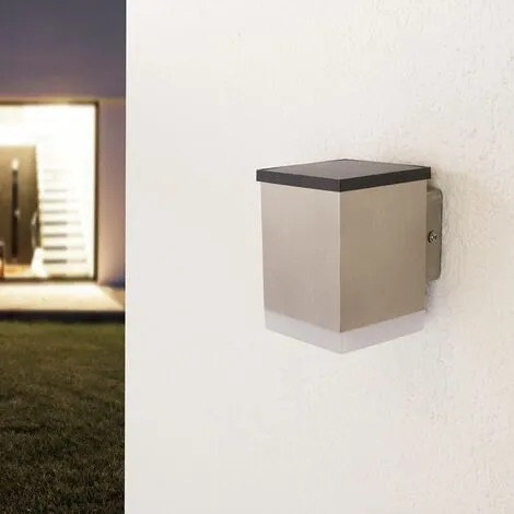 LAMPENWELT LED Applique Murale Solaire 'Tyson' En Inox - Inox, Satiné 2 LAMPENWELT LED Applique Murale Solaire 'Tyson' En Inox - Inox, Satiné – Image 2