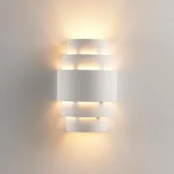 LAMPENWELT LED Applique Murale 'Marit' En Plâtre Pour Salon & Salle à Manger - Blanc -LAMPENWELT Soldes Boutique 8047230 4