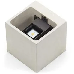 LAMPENWELT LED Applique Exterieur En Béton 'Riak' Pour Salle De Bain - Gris Béton, Transparent -LAMPENWELT Soldes Boutique 8054128 3