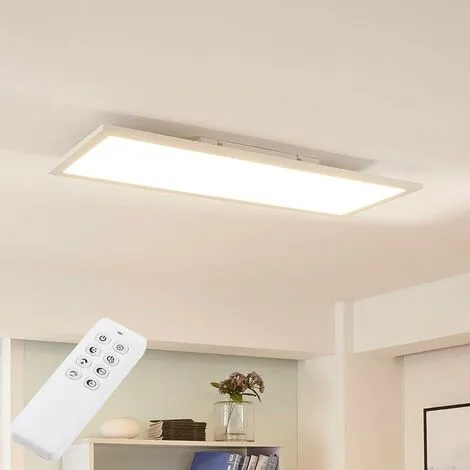 LAMPENWELT LED Plafonnier à Intensité Variable 'Lysander' En Aluminium Pour Bureau - Blanc, (RAL 9016) 1 LAMPENWELT LED Plafonnier à Intensité Variable 'Lysander' En Aluminium Pour Bureau - Blanc, (RAL 9016)