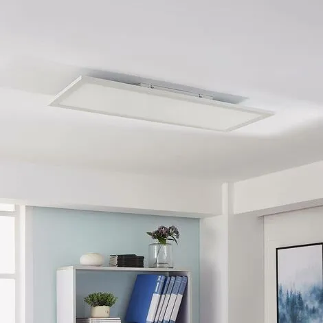 LAMPENWELT LED Plafonnier à Intensité Variable 'Lysander' En Aluminium Pour Bureau - Blanc, (RAL 9016) 3 LAMPENWELT LED Plafonnier à Intensité Variable 'Lysander' En Aluminium Pour Bureau - Blanc, (RAL 9016) – Image 3