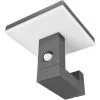 LAMPENWELT LED Lampe Exterieure Detecteur De Mouvement 'Olesia' En Aluminium - Gris Foncé, Blanc Opale -LAMPENWELT Soldes Boutique 8400842 1