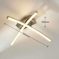 LAMPENWELT LED Plafonnier à Intensité Variable 'Laurenzia' En Métal Pour Salon & Salle à Manger - Chromé, Blanc Satiné 6 LAMPENWELT LED Plafonnier à Intensité Variable 'Laurenzia' En Métal Pour Salon & Salle à Manger - Chromé, Blanc Satiné -LAMPENWELT Soldes Boutique 8438055 3
