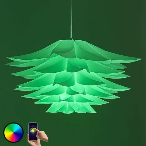 LAMPENWELT LED à Intensité Variable 'Lavinja' Pour Salon & Salle à Manger - Blanc, Chromé 1 LAMPENWELT LED à Intensité Variable 'Lavinja' Pour Salon & Salle à Manger - Blanc, Chromé