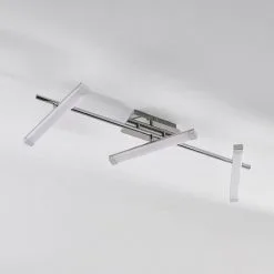 LAMPENWELT LED Plafonnier à Intensité Variable 'Pilou' En Métal Pour Cuisine - Blanc, Chromé 7 LAMPENWELT LED Plafonnier à Intensité Variable 'Pilou' En Métal Pour Cuisine - Blanc, Chromé -LAMPENWELT Soldes Boutique 9149810 4