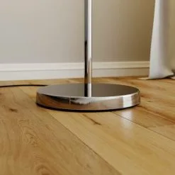 LAMPENWELT LED Lampadaire Tissu 'Benjiro' En Textile Pour Salon & Salle à Manger - Blanc, Chromé -LAMPENWELT Soldes Boutique 9185591 3