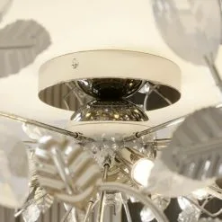 LAMPENWELT Plafonnier à Intensité Variable 'Bjarne' En Métal Pour Salon & Salle à Manger - Chromé, Transparent -LAMPENWELT Soldes Boutique 9254909 3