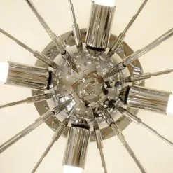 LAMPENWELT Plafonnier à Intensité Variable 'Bjarne' En Métal Pour Salon & Salle à Manger - Chromé, Transparent -LAMPENWELT Soldes Boutique 9254909 4